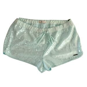 Abercrombie & Fitch Mint Green Sequin Shorts NWT 2" Inseam Kidcore Mermaid